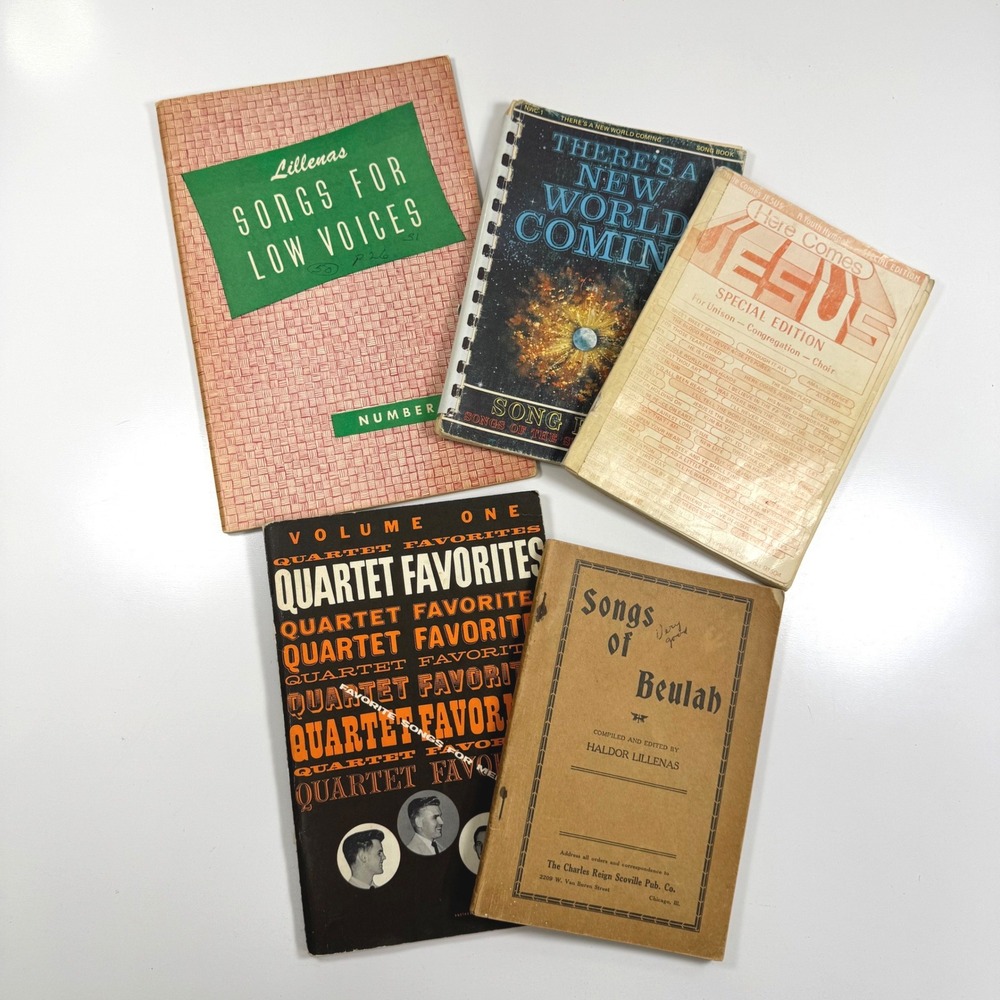 Vintage Christian Songbooks Lillenas Songs for Low Voices Quartet Favorites Lot